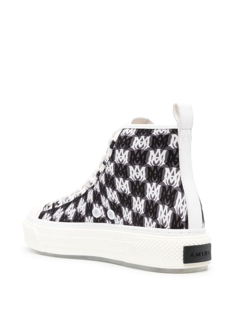 Black Monogram High-top Sneakers