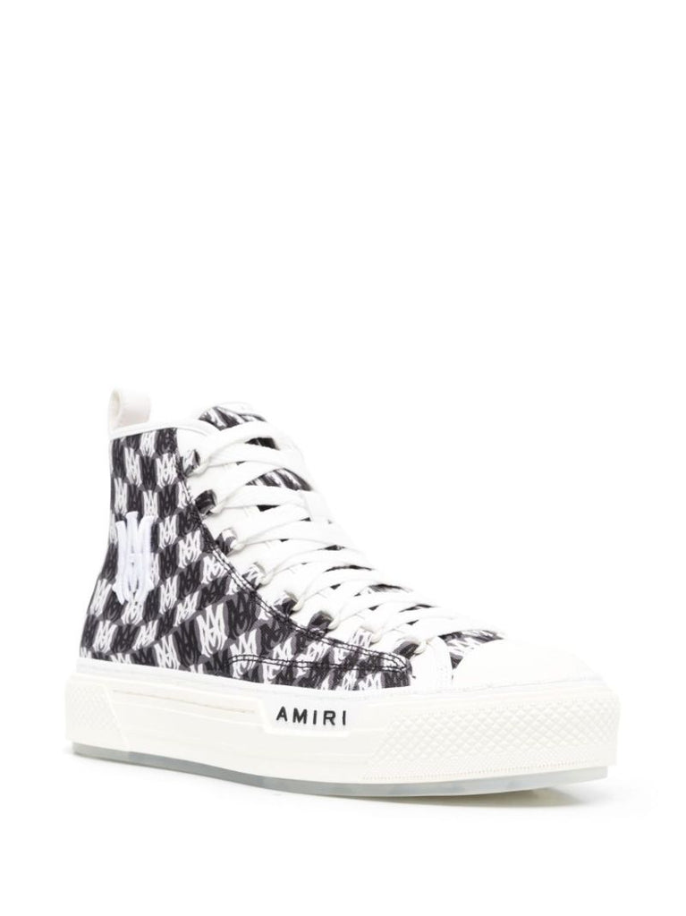 Black Monogram High-top Sneakers
