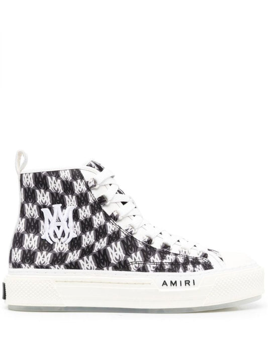 Black Monogram High-top Sneakers