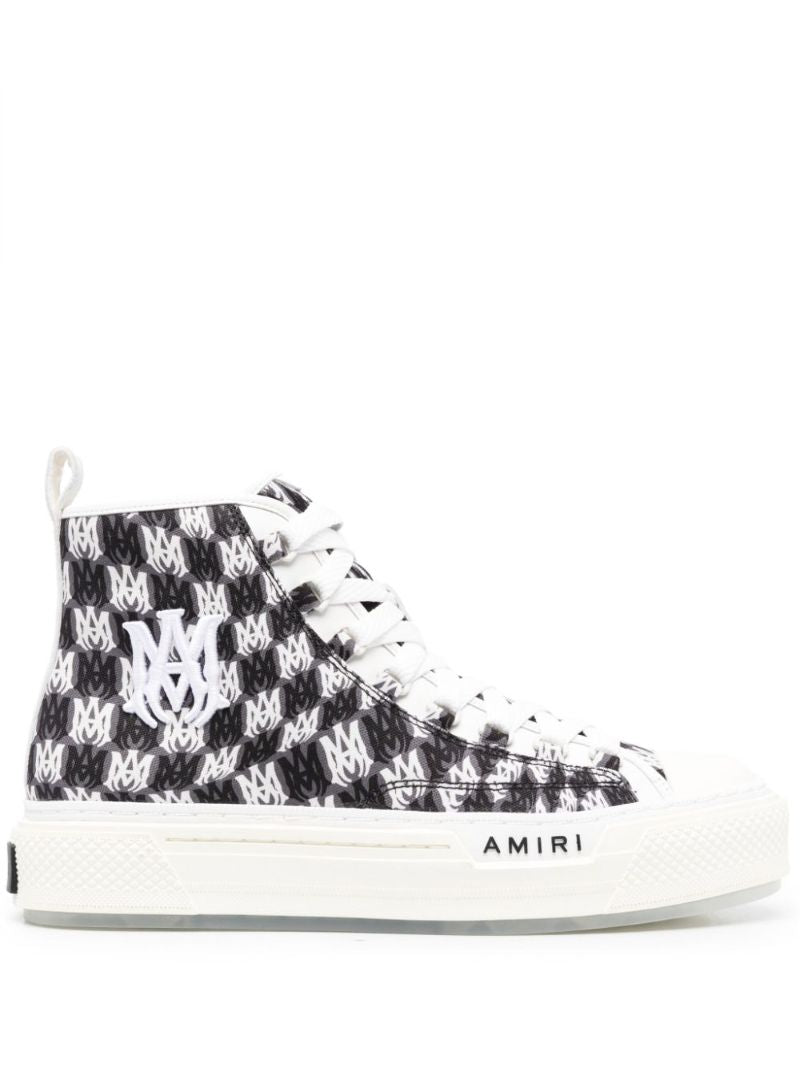 Black Monogram High-top Sneakers