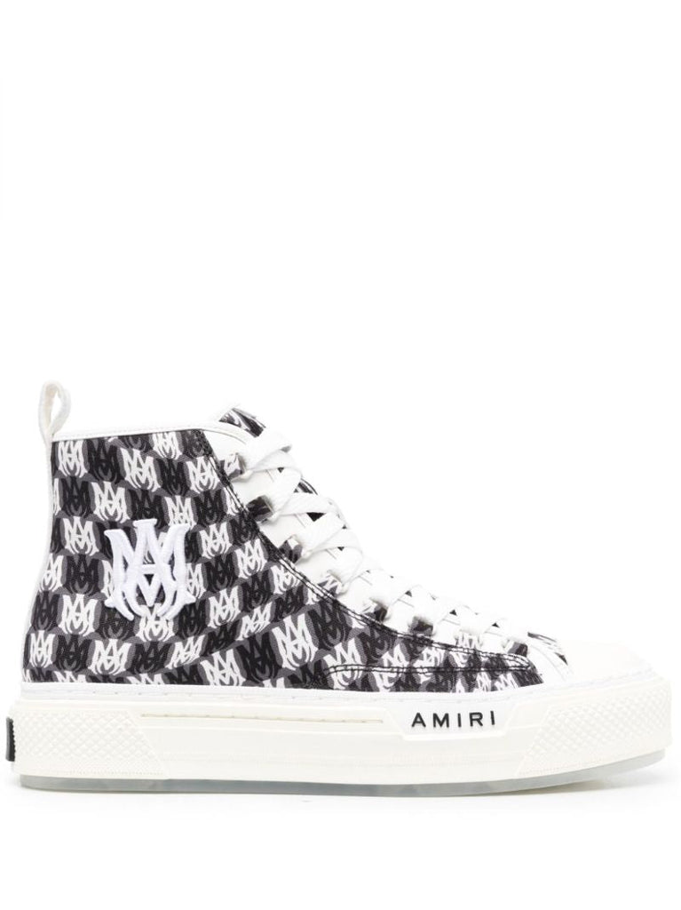 Black Monogram High-top Sneakers