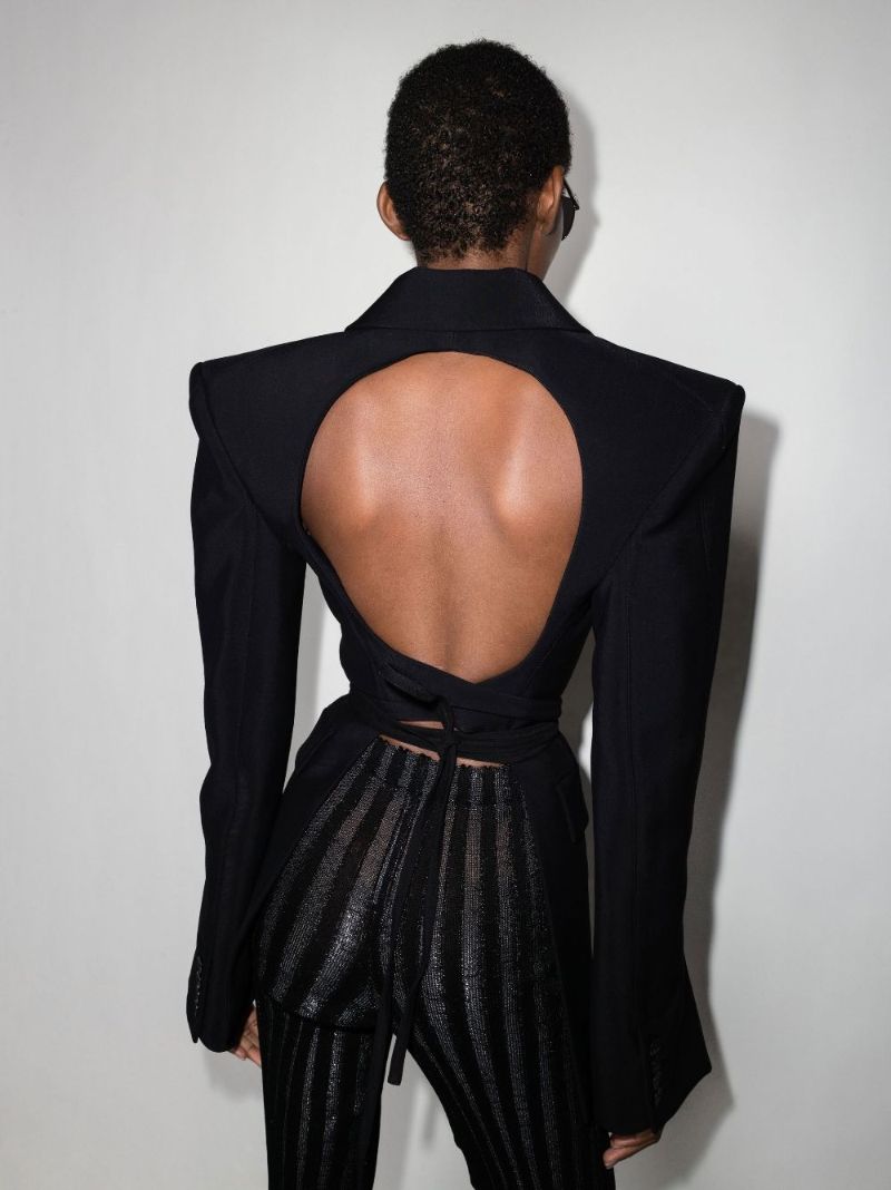 Black Open Back Blazer