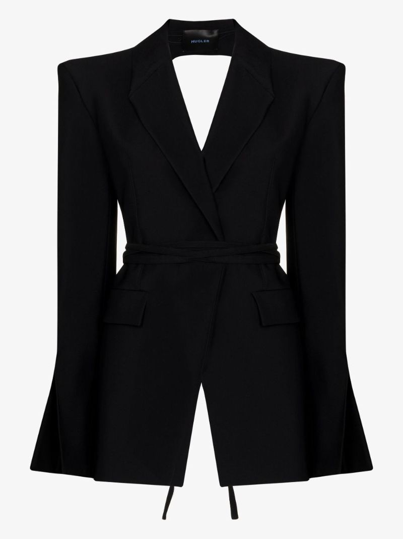 Black Open Back Blazer