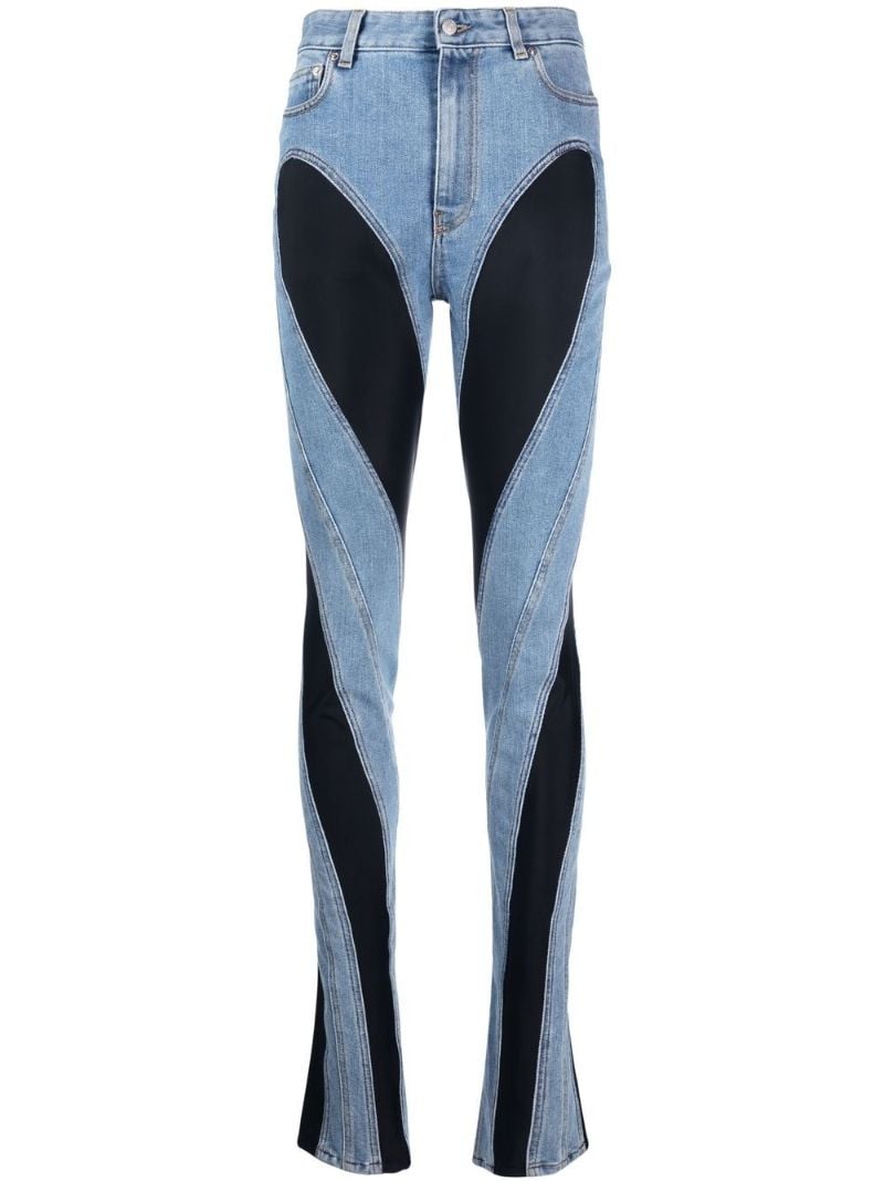 Blue Two-tone Skinny Jeans