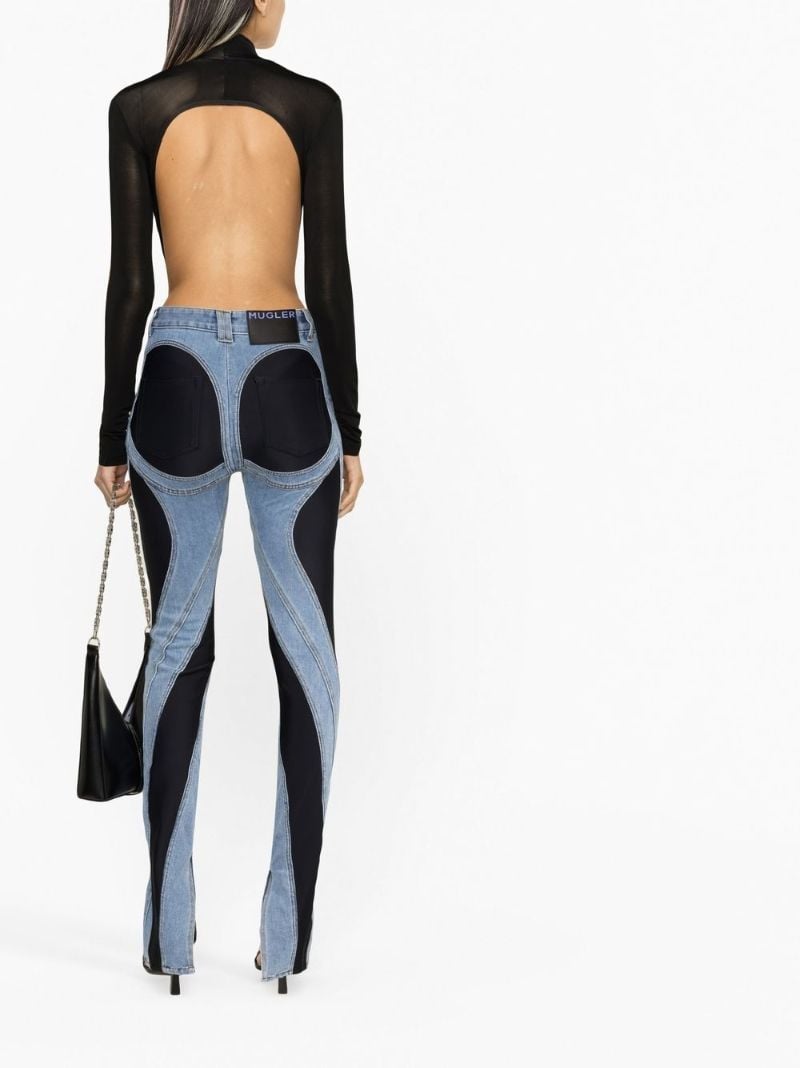 Blue Two-tone Skinny Jeans