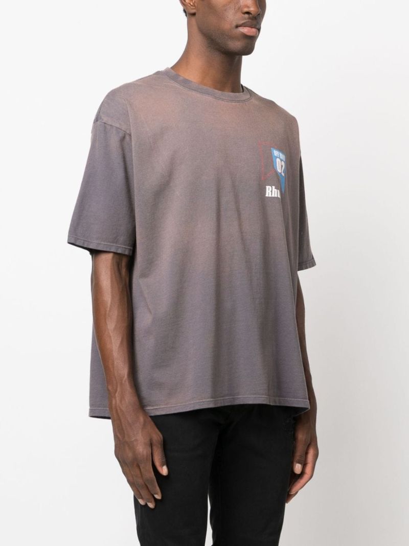 Grey Off-road-print Cotton T-shirt