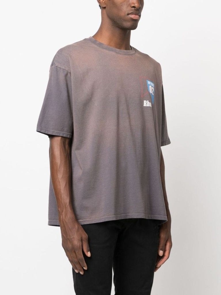 Grey Off-road-print Cotton T-shirt