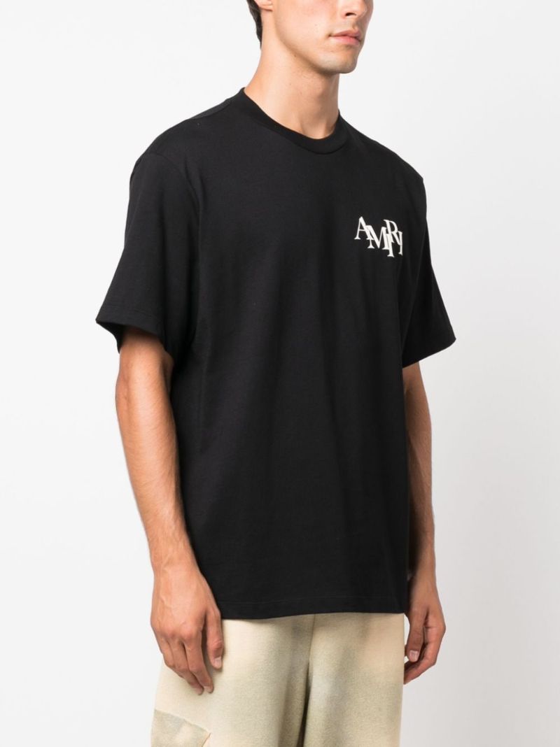 Black Logo-print Cotton T-shirt