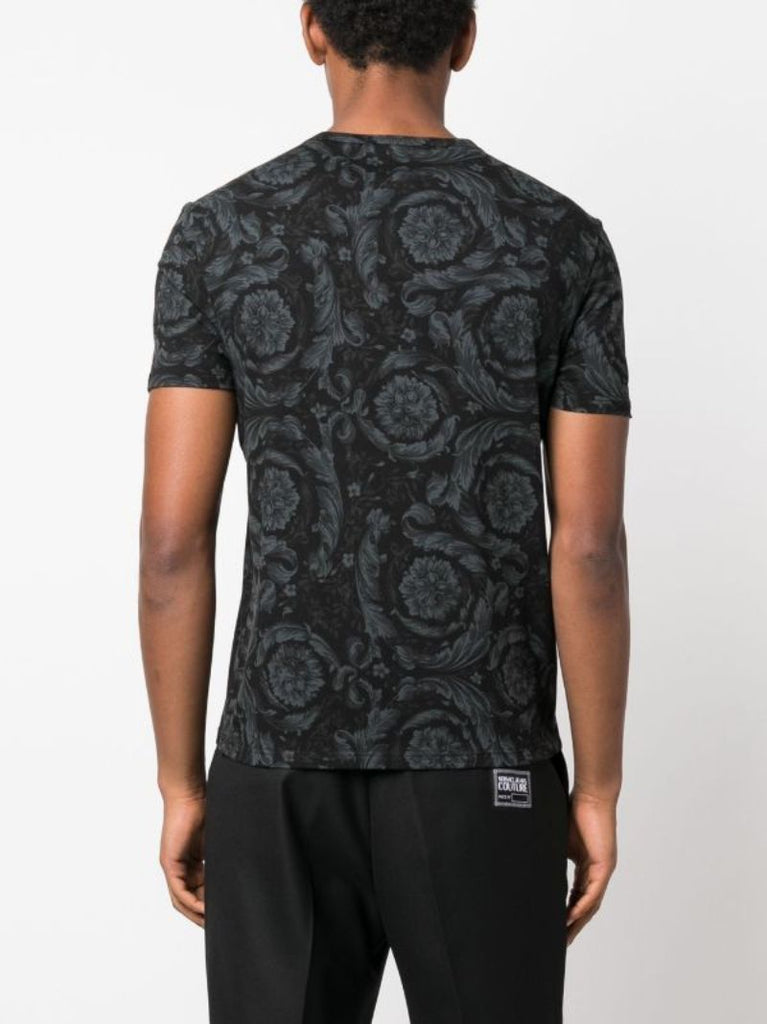 Black Barocco-print T-shirt