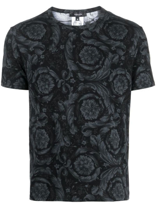 Black Barocco-print T-shirt