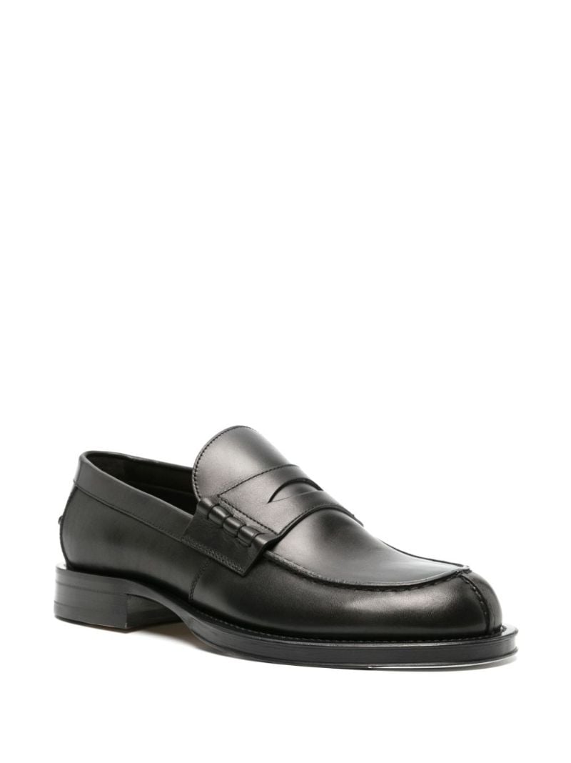Black Medley Leather Loafers
