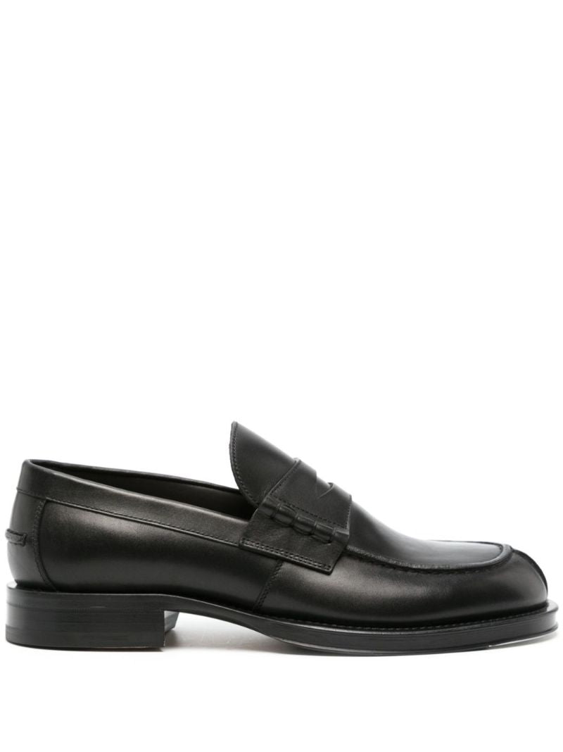 Black Medley Leather Loafers