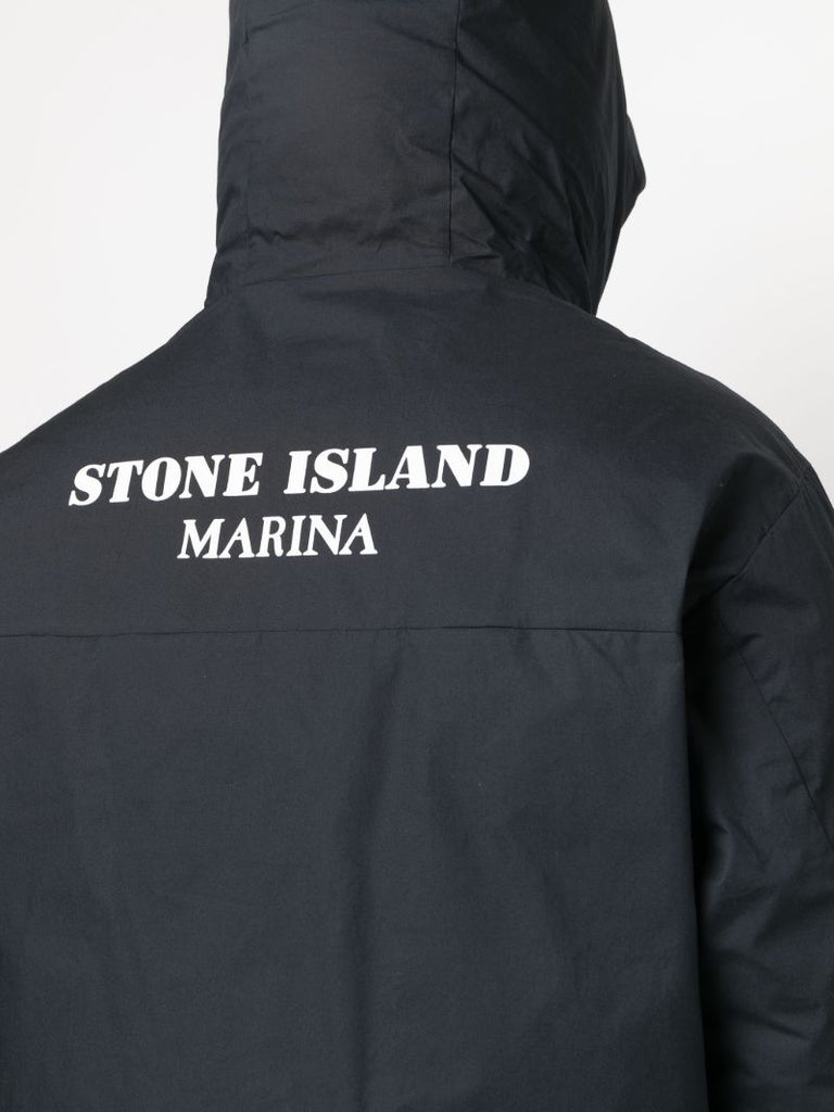 Blue Marina Hooded Cotton Jacket