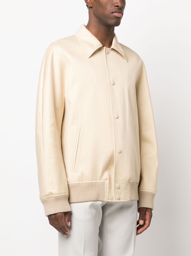 Neutral Satin Bomber Jacket