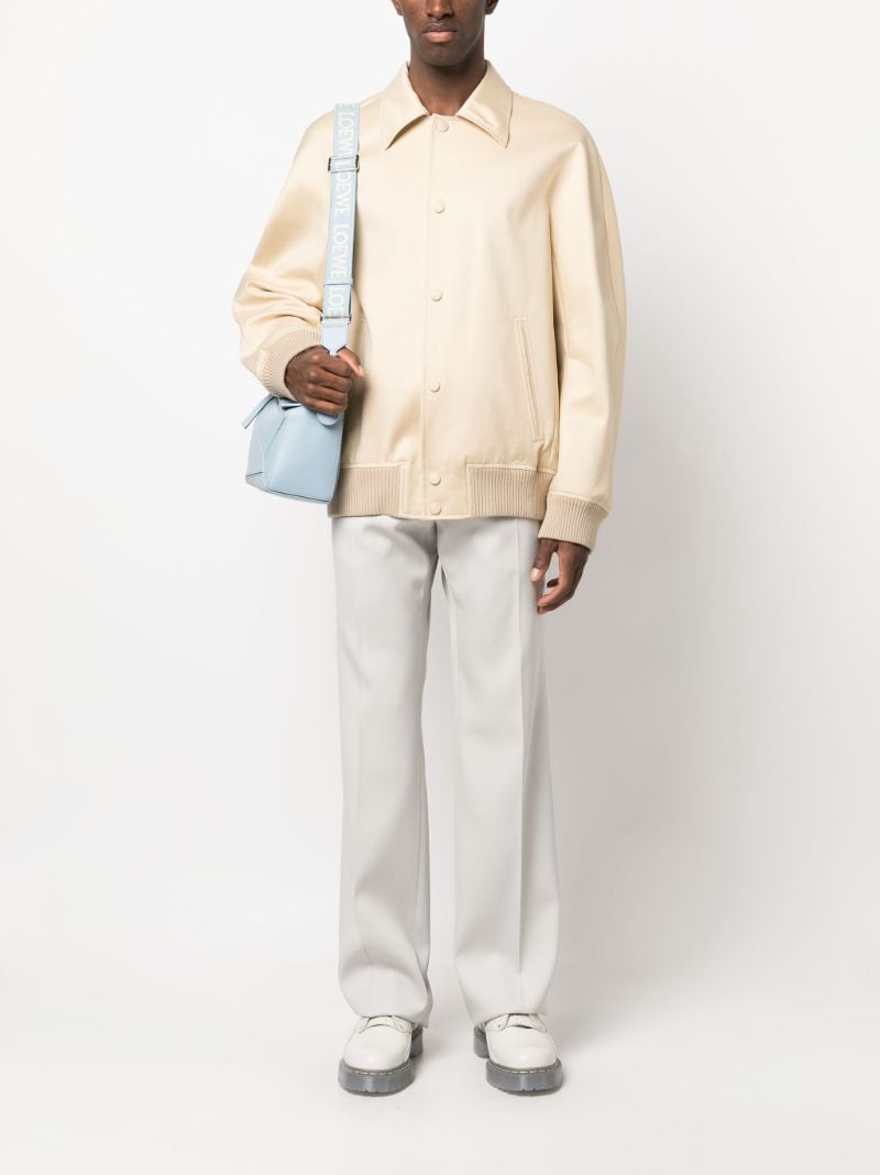 Neutral Satin Bomber Jacket