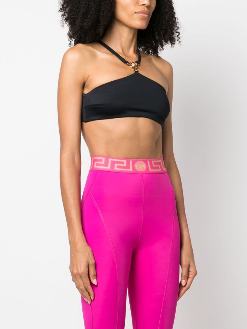 Black Medusa Head Halterneck Bikini Top