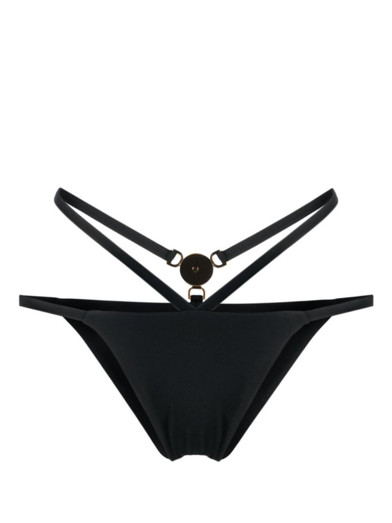 Black Double-strap Medusa Head Bikini Bottoms