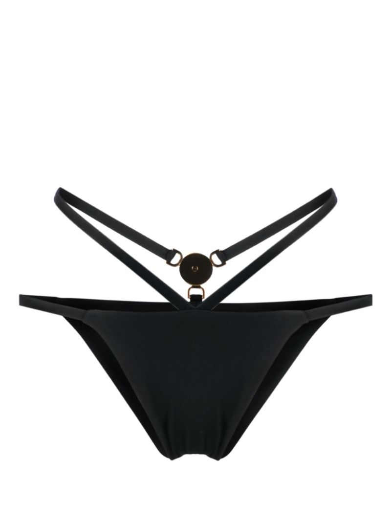 Black Double-strap Medusa Head Bikini Bottoms