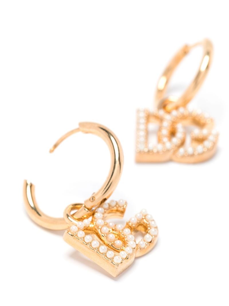 Gold-tone Dg Pearl Drop Earrings