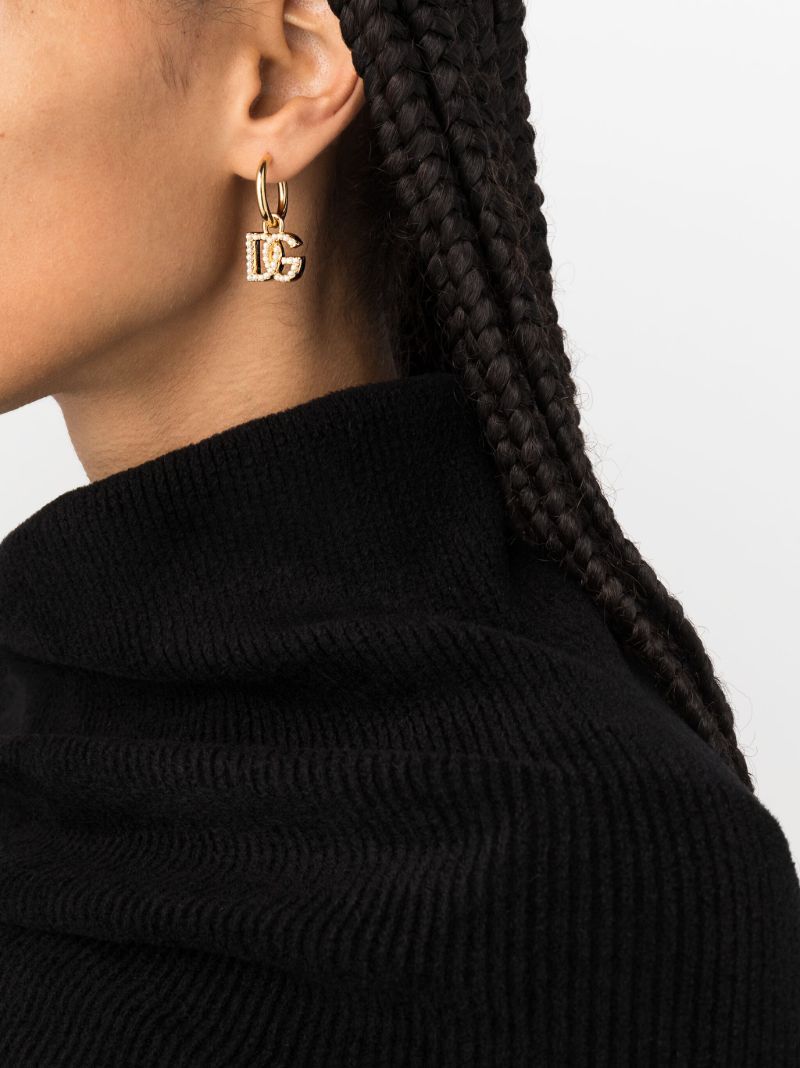 Gold-tone Dg Pearl Drop Earrings
