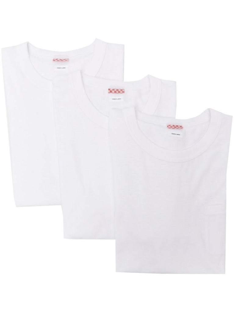 White Crew-neck Jersey T-shirt Set