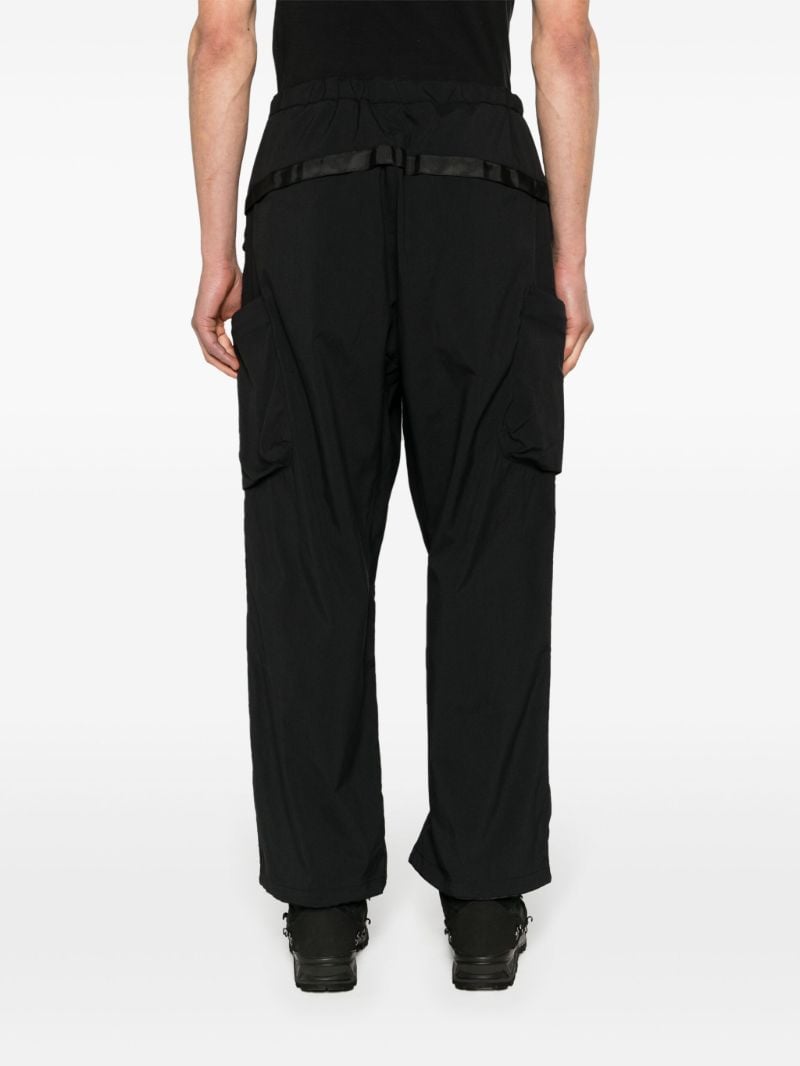Black Water-repellent Belted Trousers