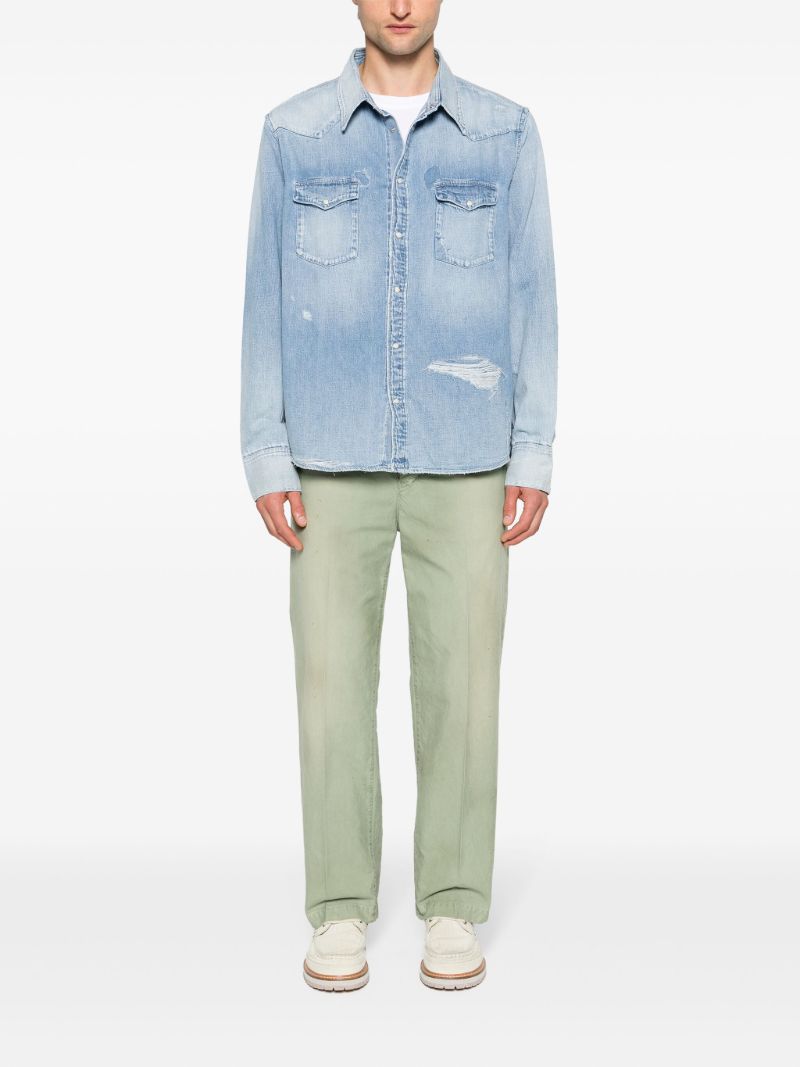 Blue Crash Denim Shirt