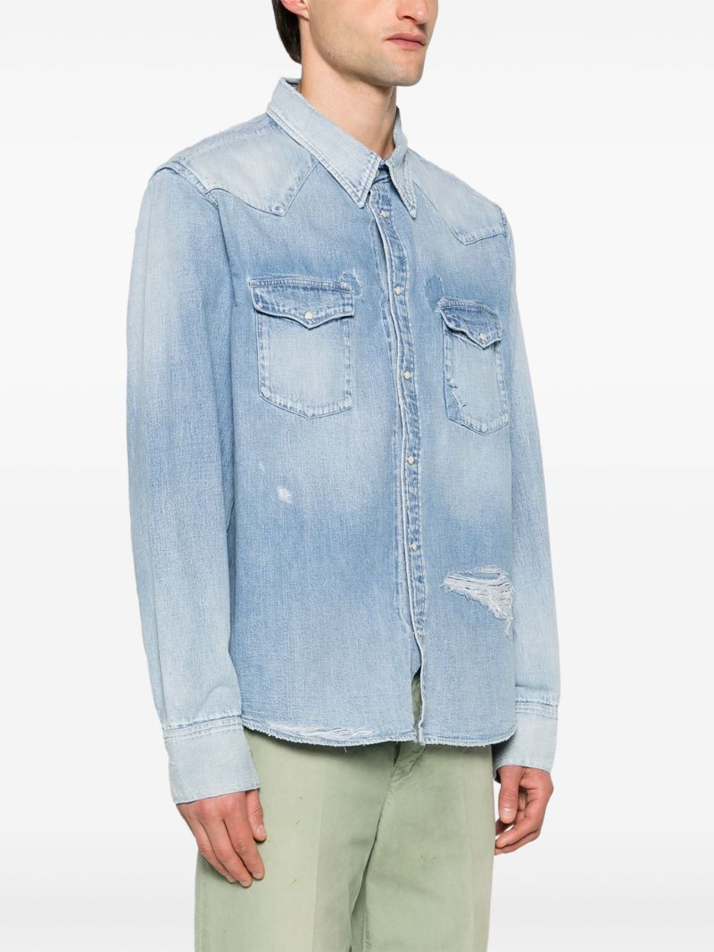 Blue Crash Denim Shirt
