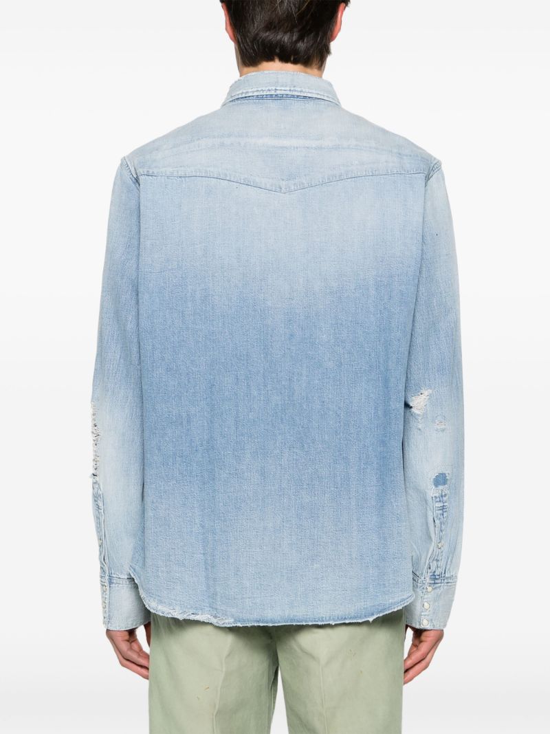 Blue Crash Denim Shirt