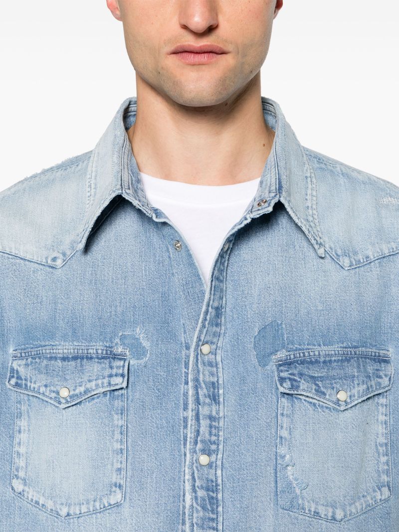 Blue Crash Denim Shirt