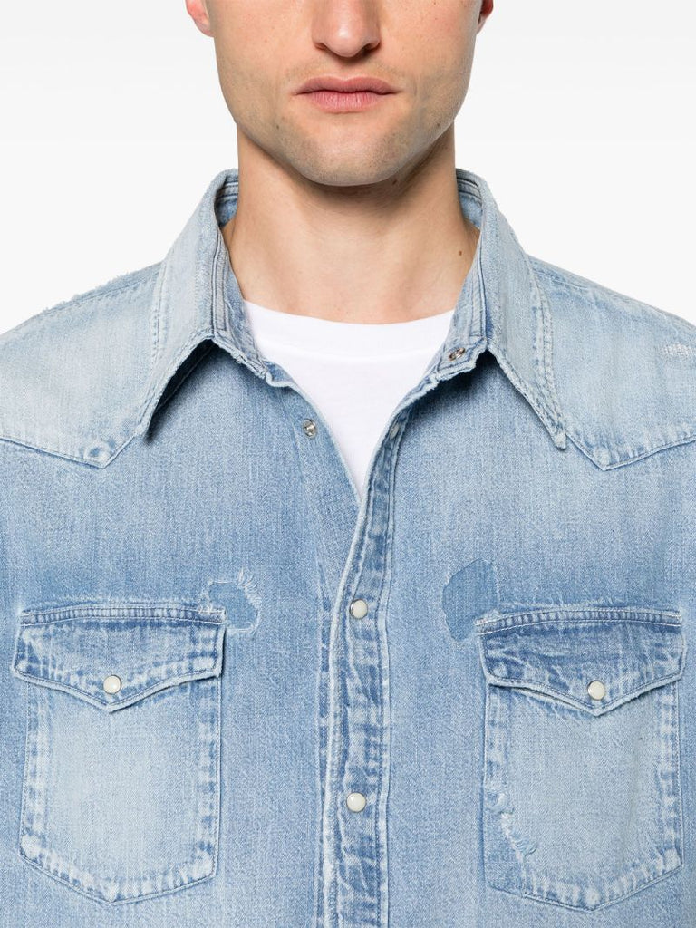 Blue Crash Denim Shirt