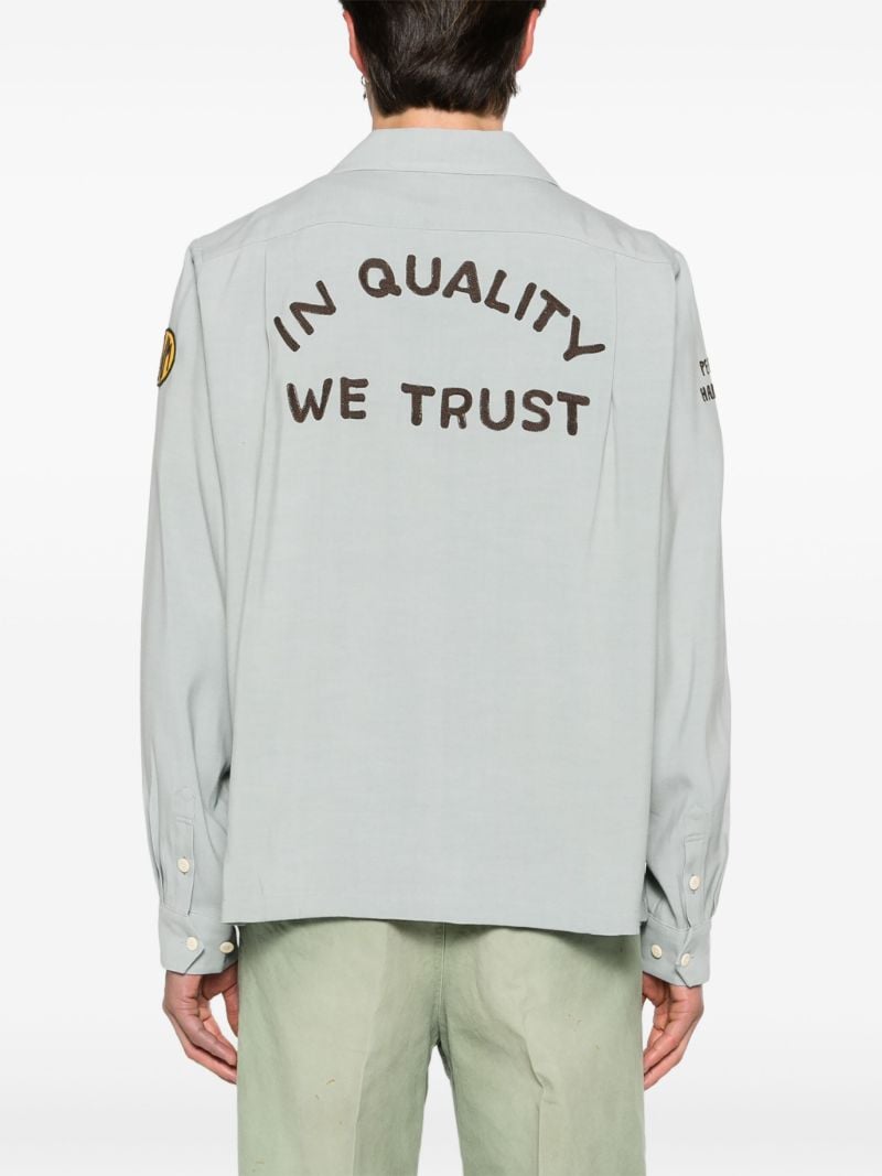 Grey Logo-embroidered Shirt
