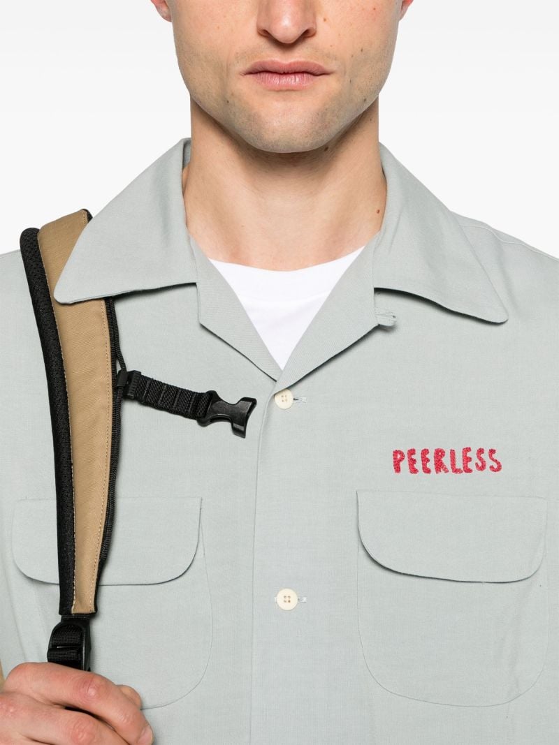 Grey Logo-embroidered Shirt