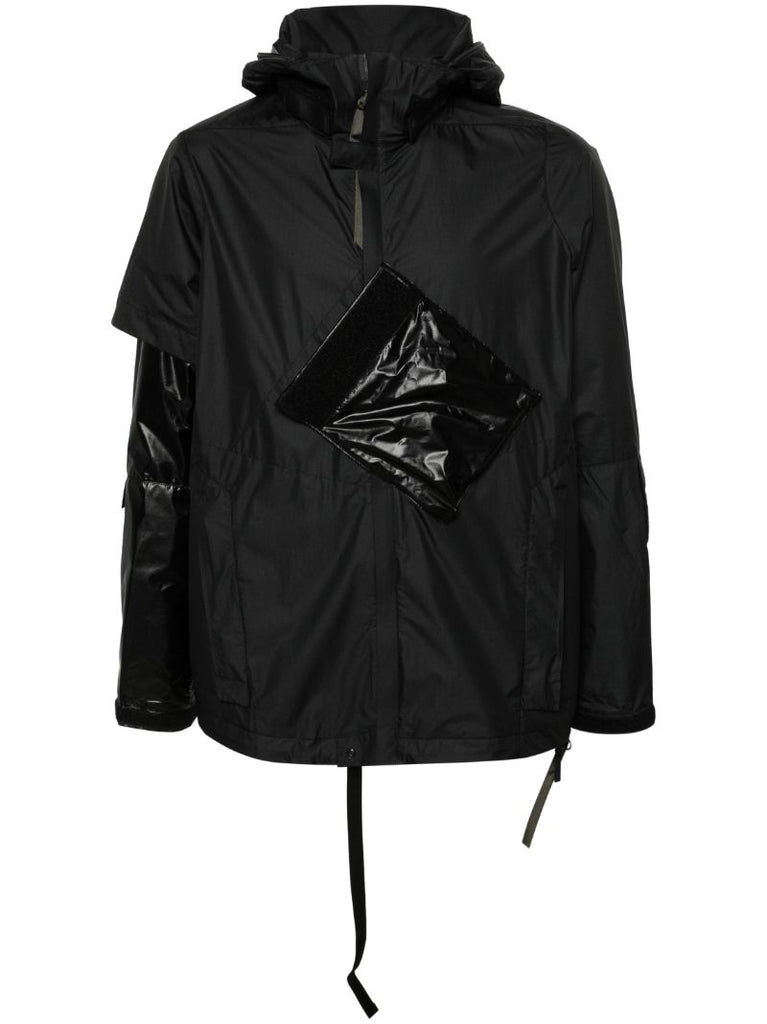 Black J36-ws Hooded Windbreaker