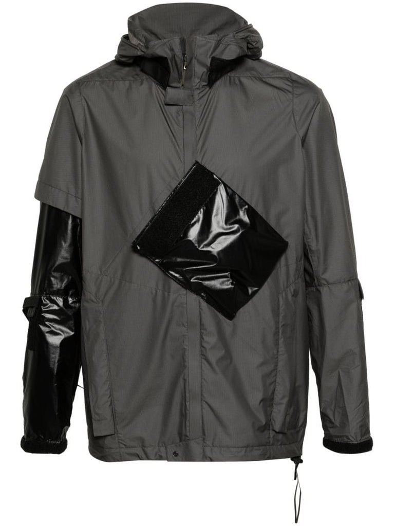Grey J36-ws Hooded Windbreaker