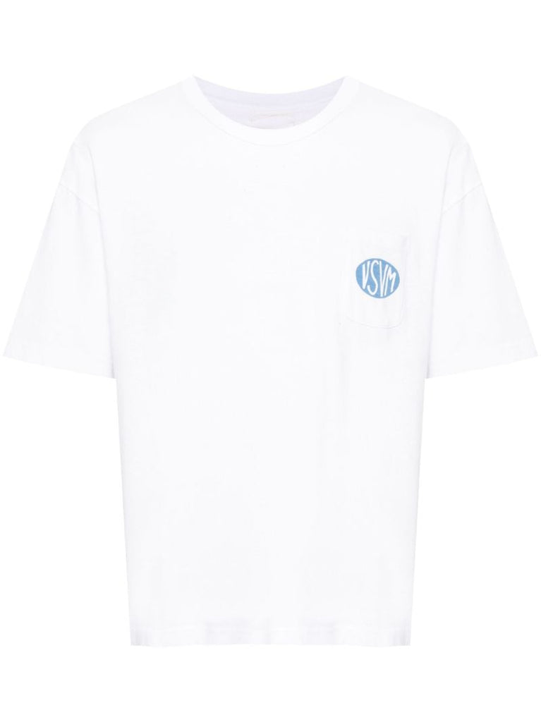 White Logo-print Cotton T-shirt