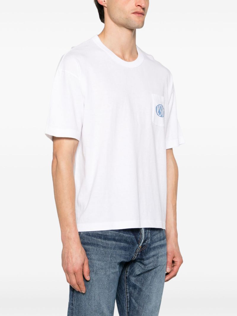 White Logo-print Cotton T-shirt