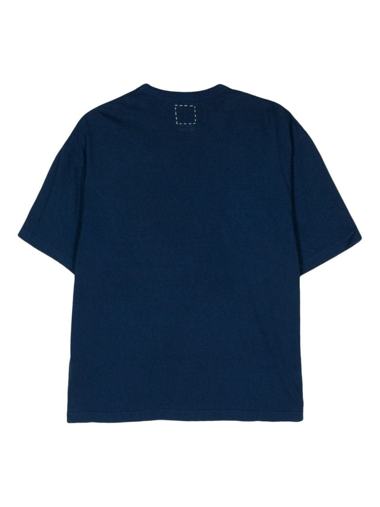Blue Short-sleeve Cotton T-shirt