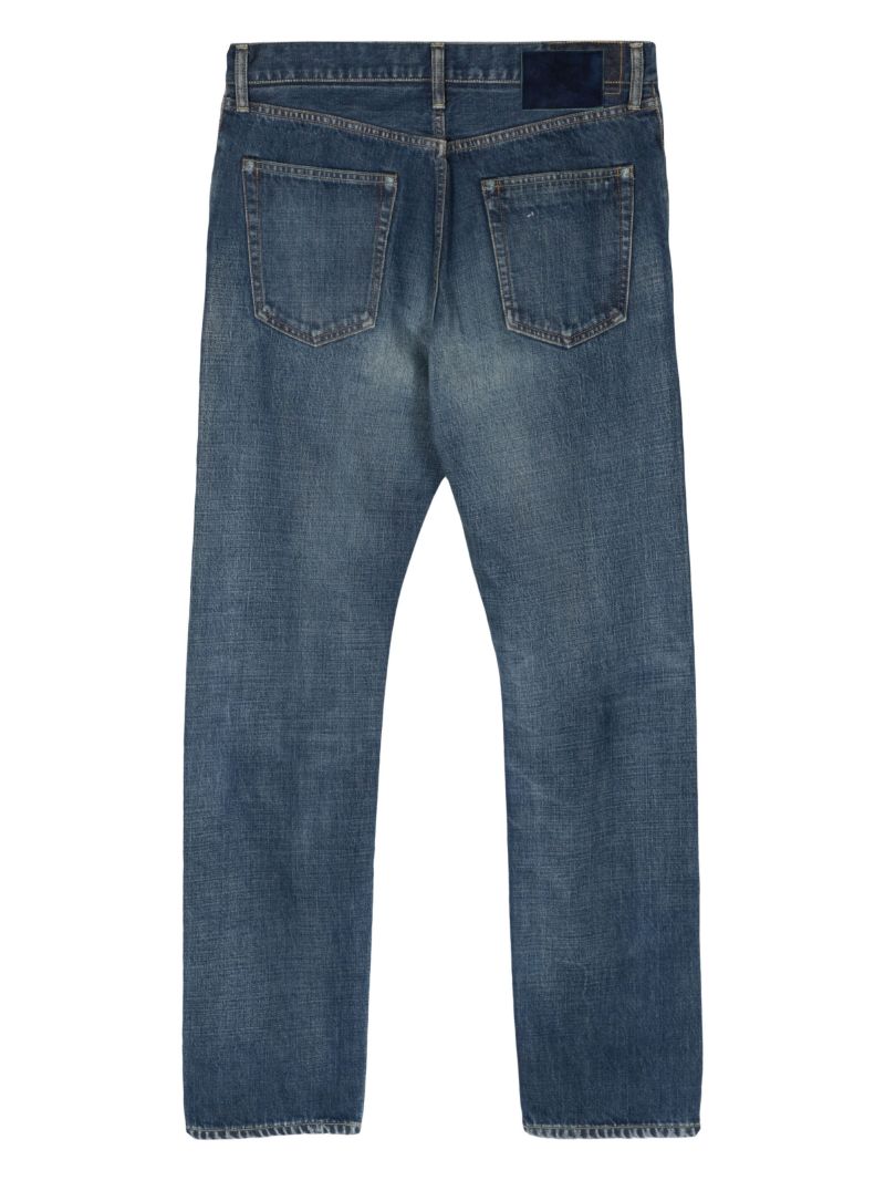 Blue Mid-rise Tapered Jeans