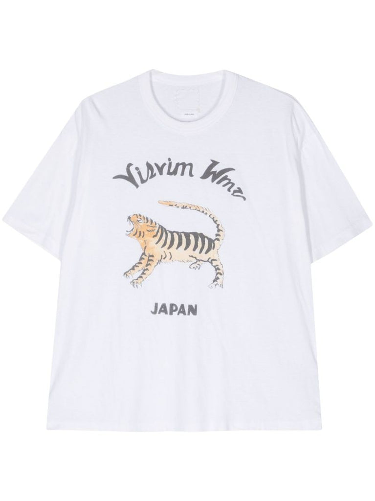 White Tora Graphic-print Cotton T-shirt