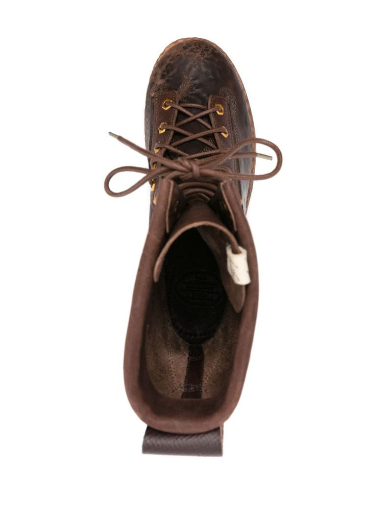 Brown Cossak Folk Leather Boots
