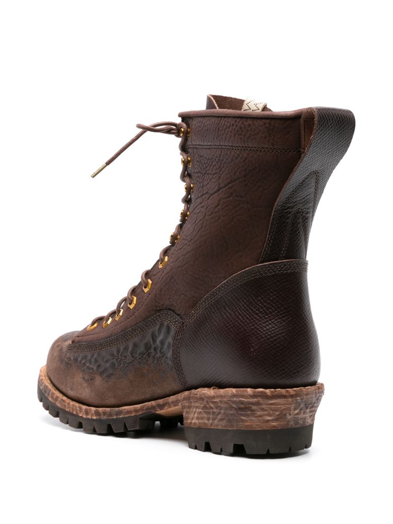 Brown Cossak Folk Leather Boots