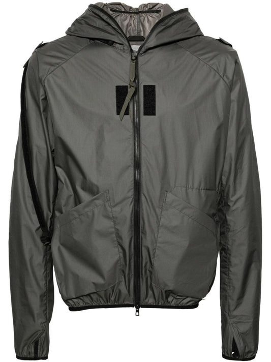 Grey J118-ws Hooded Windbreaker
