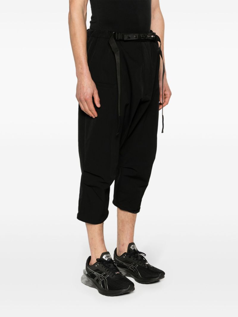 Black Belted Cropped Trousers