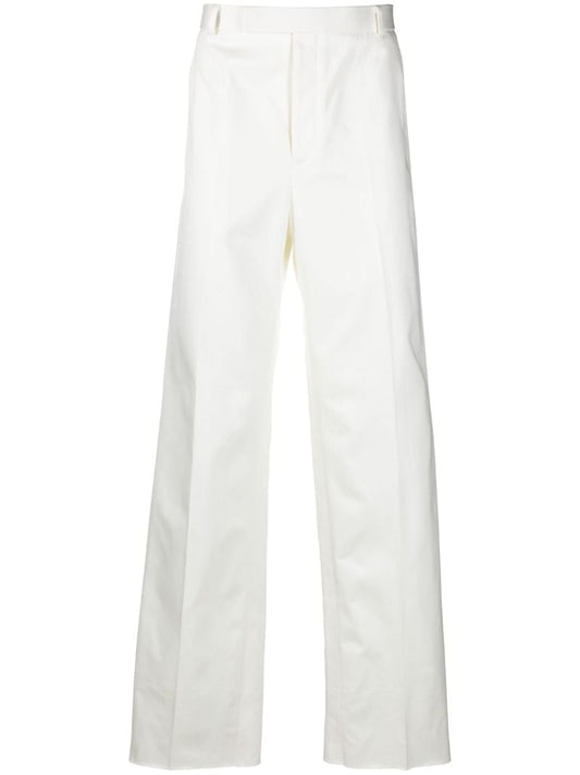 White Straight-leg Trousers