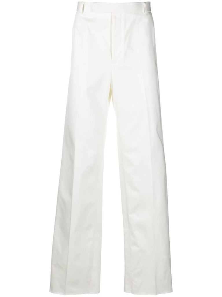 White Straight-leg Trousers
