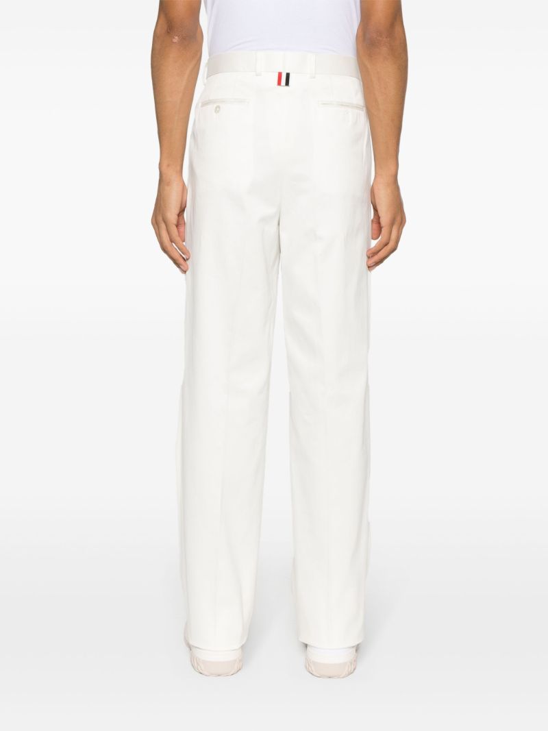 White Straight-leg Trousers