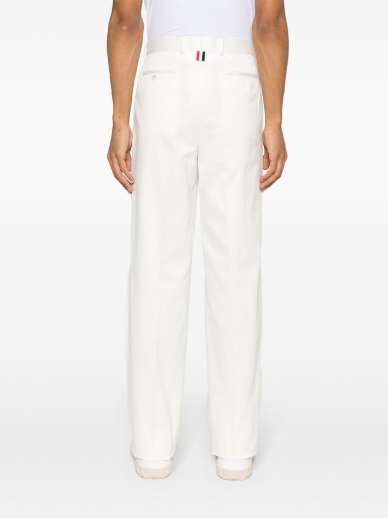 White Straight-leg Trousers