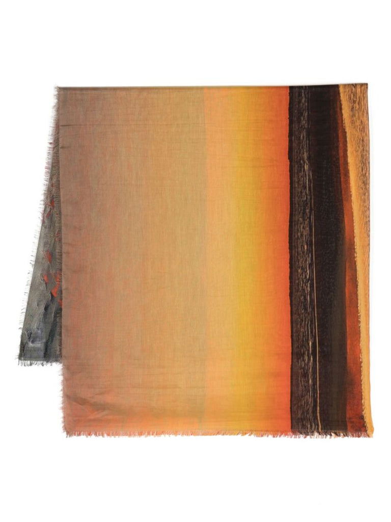 Neutral Graphic-print Scarf