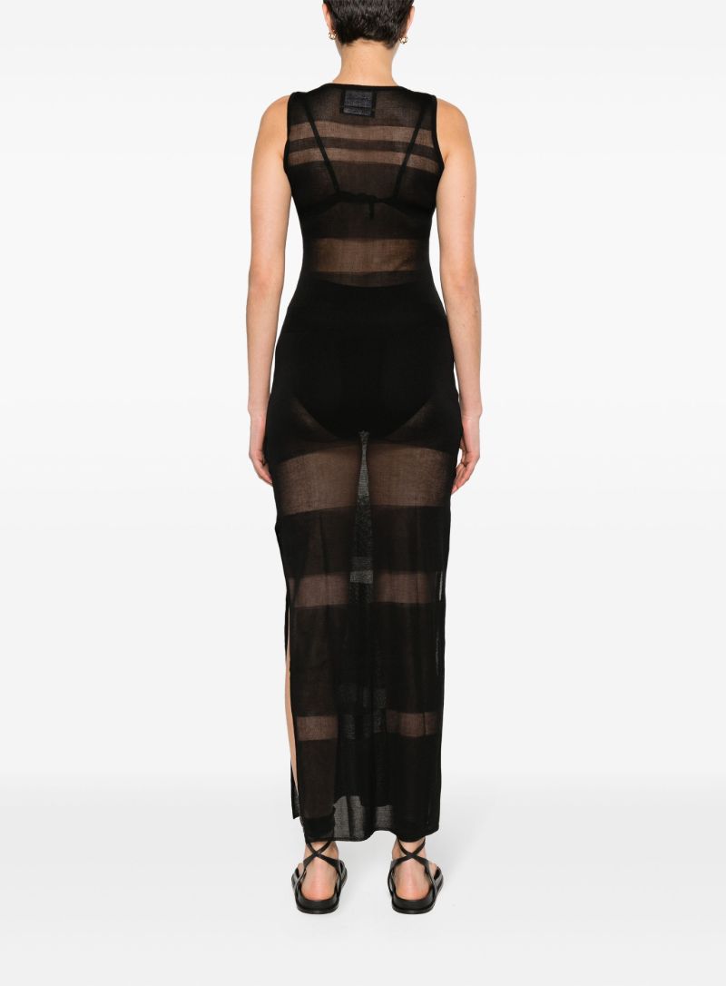 Black Sea Breeze Sheer Maxi Dress